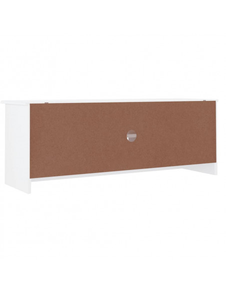 Mobile TV ALTA Bianco 112x35x41 cm in Legno Massello di Pino