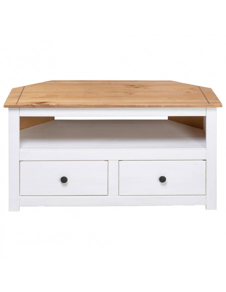 Mobile TV Angolare Bianco 93x49x49cm Pino Massello Panama Range
