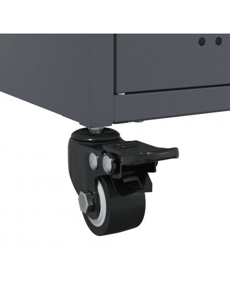 Mobile TV Antracite 100,5x39x43,5 cm Acciaio Laminato a Freddo