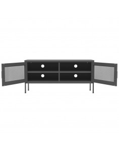 Mobile TV Antracite 105x35x50 cm in Acciaio