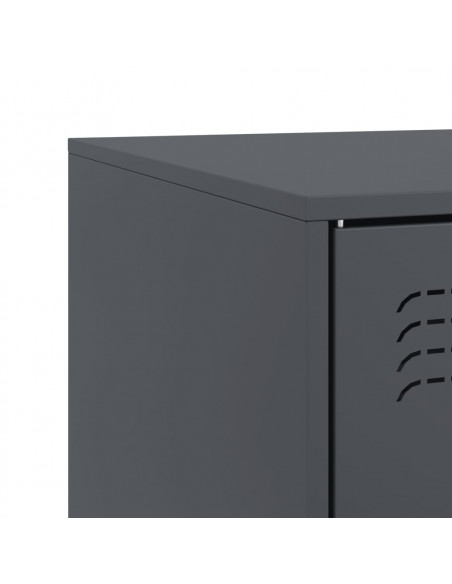 Mobile TV Antracite 67x39x44 cm in Acciaio
