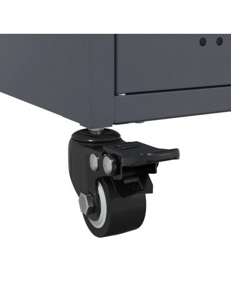 Mobile TV Antracite 68x39x43,5 cm in Acciaio Laminato a Freddo