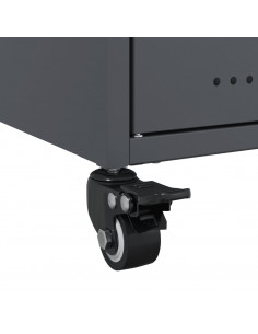 Mobile TV Antracite 68x39x43,5 cm in Acciaio Laminato a Freddo