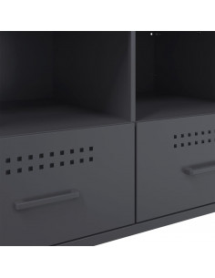 Mobile TV Antracite 68x39x50,5 cm in Acciaio Laminato a Freddo