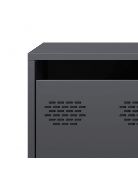 Mobile TV Antracite 68x50x43,5 cm in Acciaio Laminato a Freddo