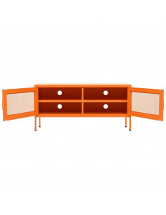 Mobile TV Arancione 105x35x50 cm in Acciaio