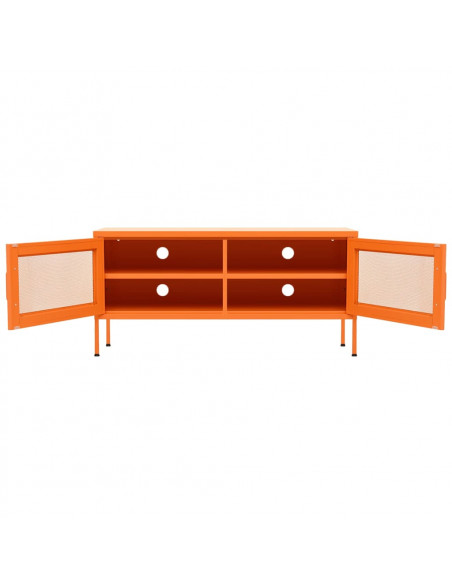 Mobile TV Arancione 105x35x50 cm in Acciaio