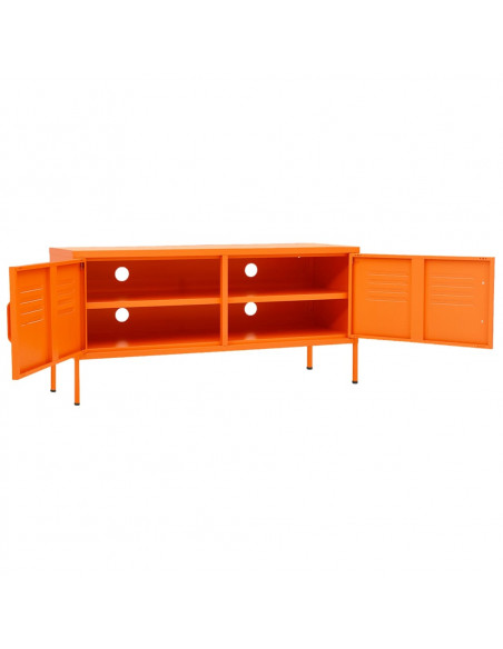 Mobile TV Arancione 105x35x50 cm in Acciaio