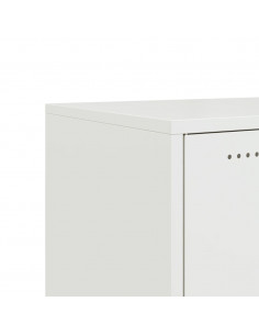 Mobile TV Bianco 100,5x39x43,5 cm in Acciaio Laminato a Freddo