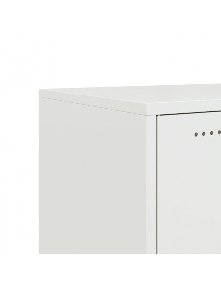 Mobile TV Bianco 100,5x39x43,5 cm in Acciaio Laminato a Freddo