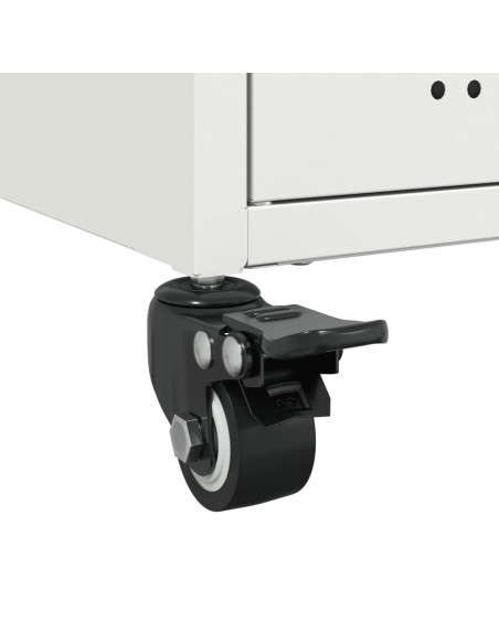 Mobile TV Bianco 100,5x39x43,5 cm in Acciaio Laminato a Freddo
