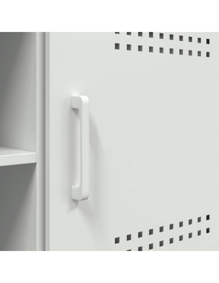 Mobile TV Bianco 100,5x39x50,5 cm in Acciaio
