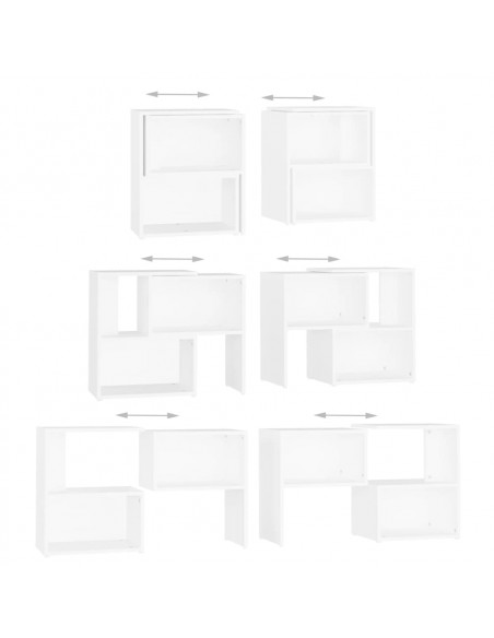 Mobile TV Bianco 104x30x52 cm inLegno Multistrato