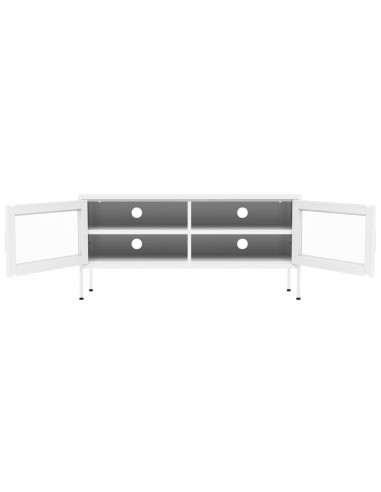 Mobile TV Bianco 105x35x50 cm in Acciaio