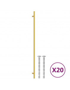 Maniglie per Mobili 20 pz Oro 480 mm in Acciaio Inox 2