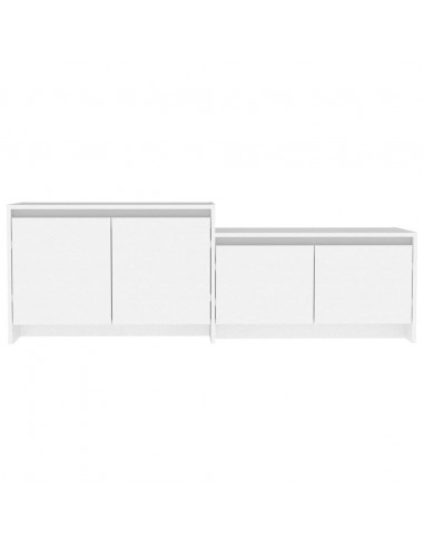 Mobile TV Bianco 146,5x35x50 cm in Truciolato