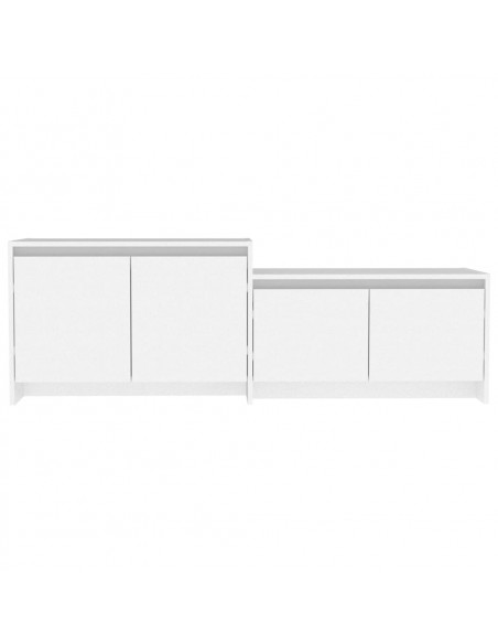 Mobile TV Bianco 146,5x35x50 cm in Truciolato