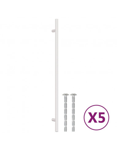 Maniglie per Mobili 5pz Argento 320mm in Acciaio Inox