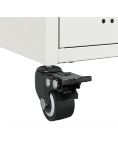 Mobile TV Bianco 68x39x43,5 cm in Acciaio Laminato a Freddo