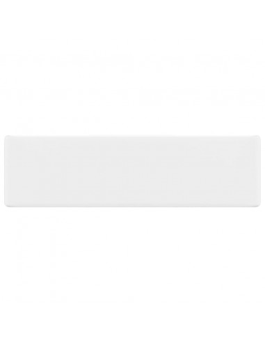 Lavandino Bagno in Ceramica Bianca Quadrato con Foro per Rubinetto