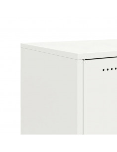 Mobile TV Bianco 68x39x43,5 cm in Acciaio Laminato a Freddo