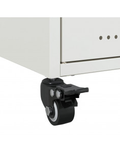 Mobile TV Bianco 68x39x43,5 cm in Acciaio Laminato a Freddo