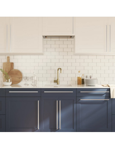 Maniglie per Mobili 5pz Argento 480mm in Acciaio Inox