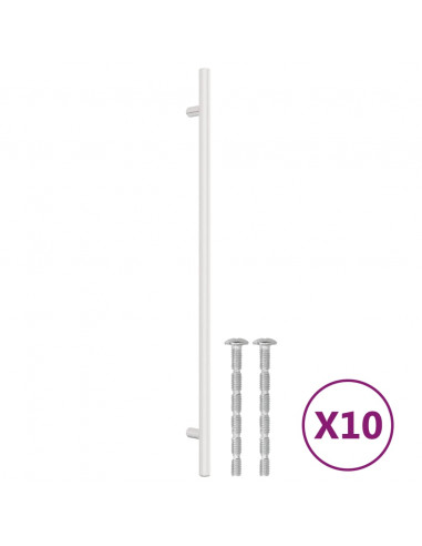 Maniglie per Mobili 10 pz Argento 320 mm in Acciaio Inox