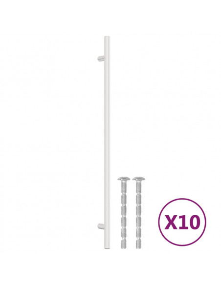 Maniglie per Mobili 10 pz Argento 320 mm in Acciaio Inox