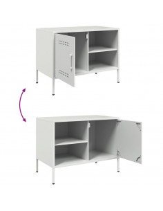 Mobile TV Bianco 68x39x50,5 cm in Acciaio