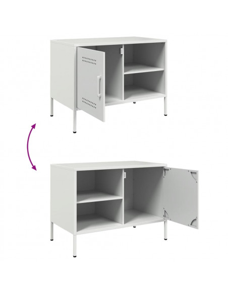 Mobile TV Bianco 68x39x50,5 cm in Acciaio
