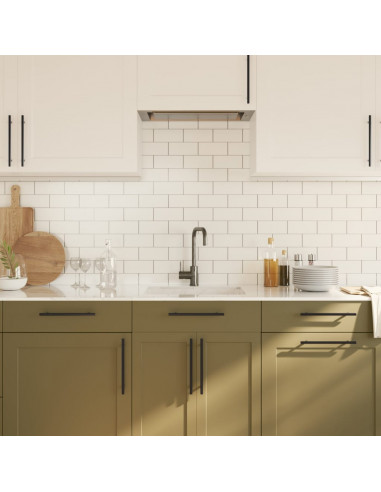 Maniglie per Mobili 5pz Nere 192mm in Acciaio Inox