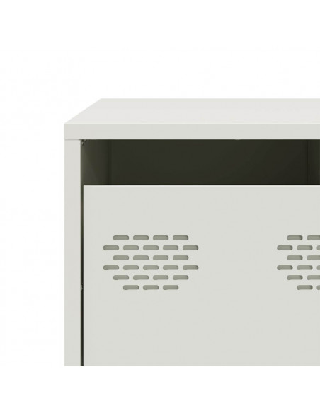 Mobile TV Bianco 68x50x43,5 cm in Acciaio Laminato a Freddo