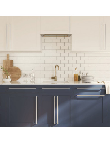 Maniglie per Mobili 10 pz Argento 480 mm in Acciaio Inox