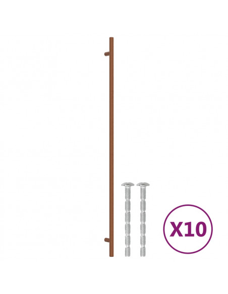 Maniglie per Mobili 10 pz Bronzo 480 mm in Acciaio Inox