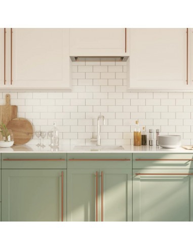 Maniglie per Mobili 10 pz Bronzo 480 mm in Acciaio Inox