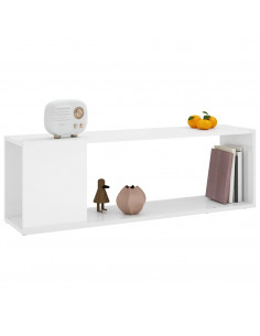 Mobile TV Bianco Lucido 100x24x32 cm in Truciolato