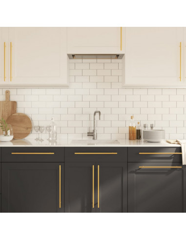 Maniglie per Mobili 5pz Oro 320mm in Acciaio Inox