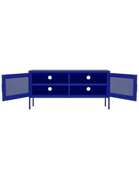Mobile TV Blu Marino 105x35x50 cm in Acciaio