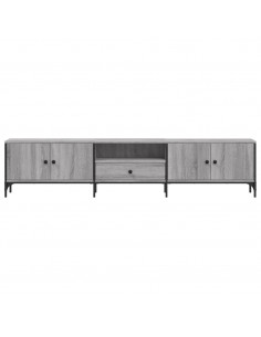 Mobile TV Cassetto Grigio Sonoma 200x25x44 cm Legno Multistrato