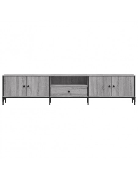 Mobile TV Cassetto Grigio Sonoma 200x25x44 cm Legno Multistrato