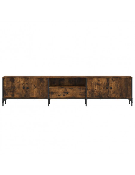 Mobile TV Cassetto Rovere Fumo 200x25x44 cm Legno Multistrato