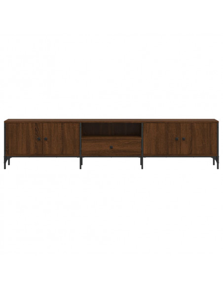 Mobile TV Cassetto Rovere Marrone 200x25x44cm Legno Multistrato