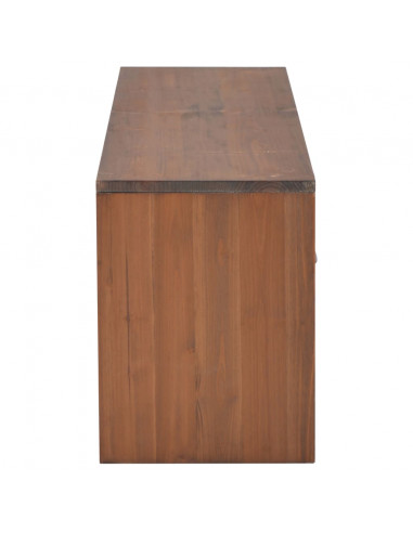 Mobile TV con 4 Cassetti 120x30x40cm in Legno Massello di Abete