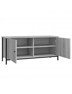 Mobile TV con Ante Grigio Sonoma 102x35x45 cm Legno Multistrato