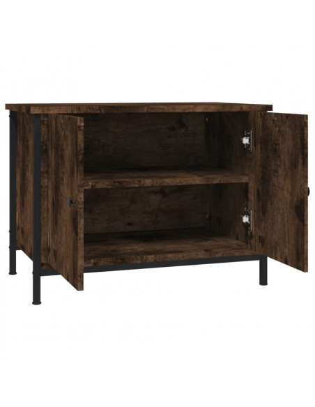 Mobile TV con Ante Rovere Fumo 60x35x45 cm in Legno Multistrato