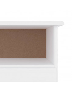 Mobile TV con Cassetti ALTA Bianco 100x35x41cm Massello di Pino