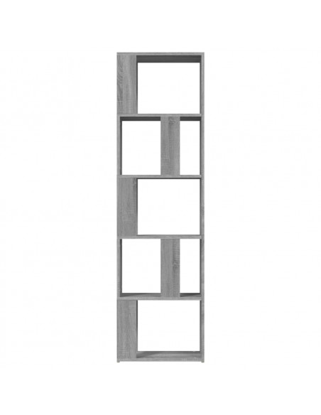Libreria Grigio Sonoma 45x24x160 cm in Legno Multistrato