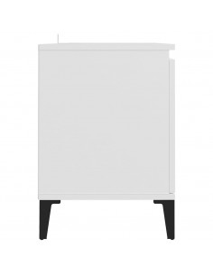 Mobile TV con Gambe in Metallo Bianco 103,5x30x50 cm