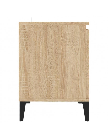 Mobile TV con Gambe in Metallo Rovere Sonoma 103,5x35x50 cm